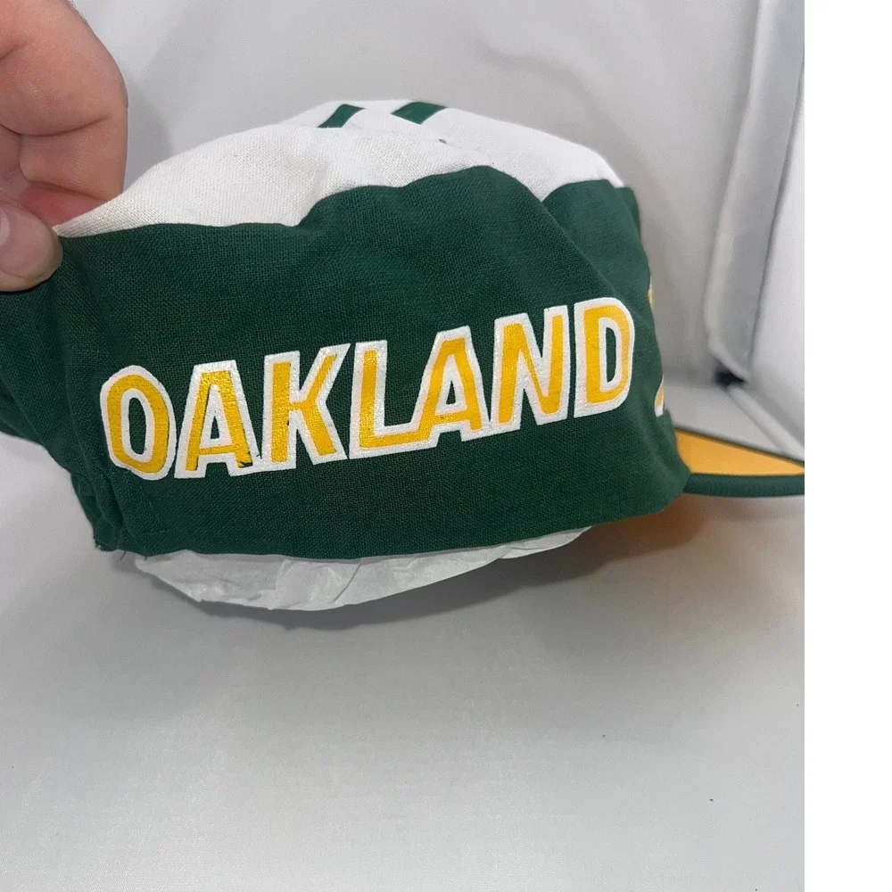 Vintage Oakland Athletics Painter Hat Twins Enterprise MLB Green Gold NWT‎ OSFA